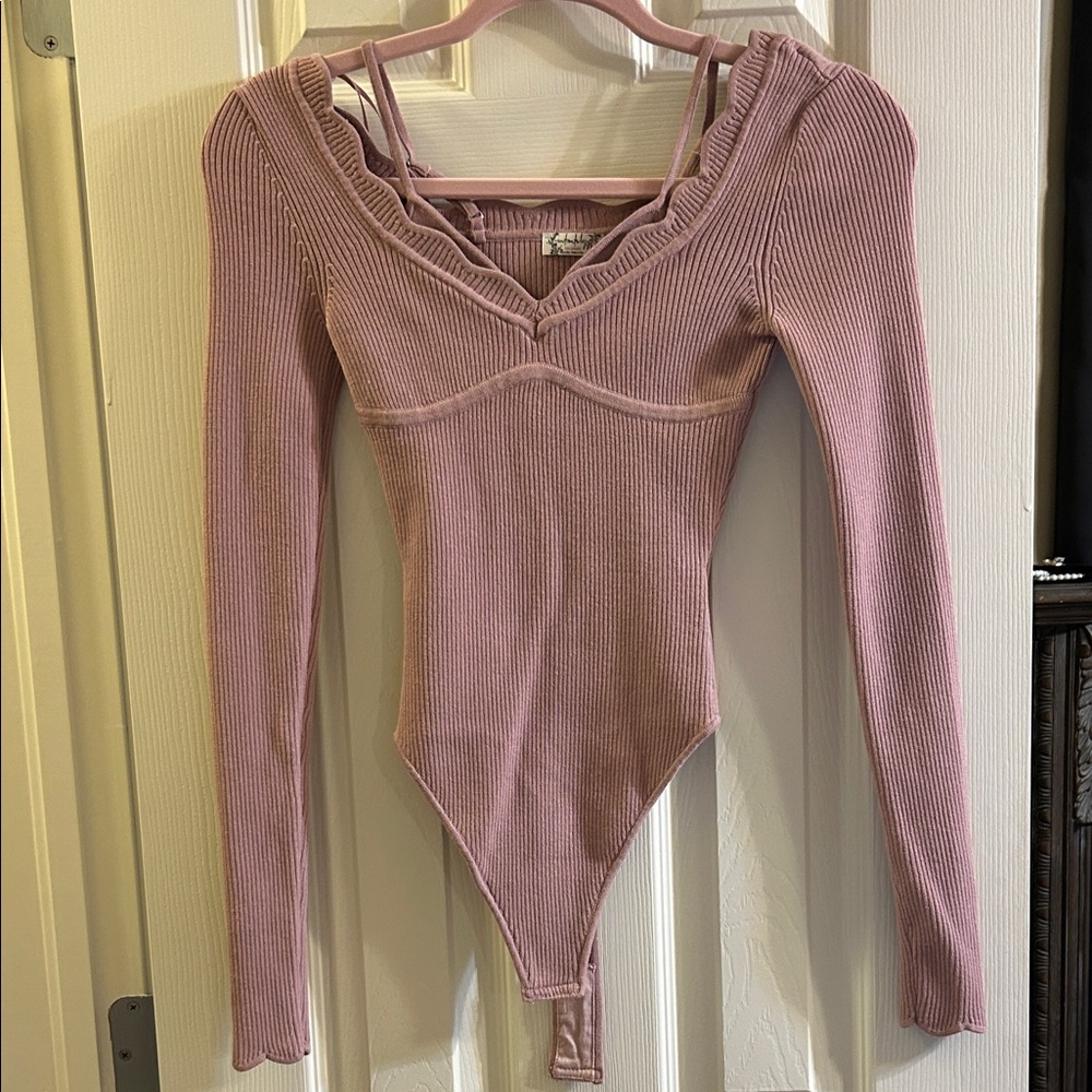 Free People intimately Adobe Rose Bodysuit NWT XS